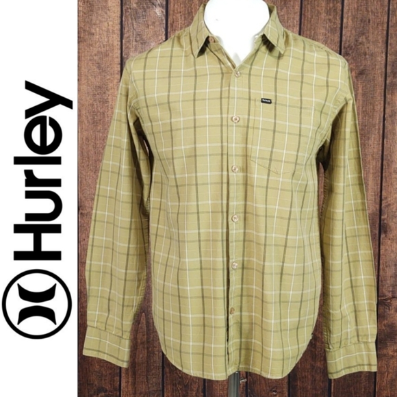 Hurley Shirts Rare Flannel Plaid Mens Button Down Like New Poshmark